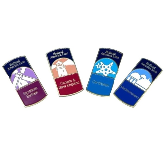 Holland America Destination Collector's Pins; 4 pins/4‎ destinations - Picture 1 of 3